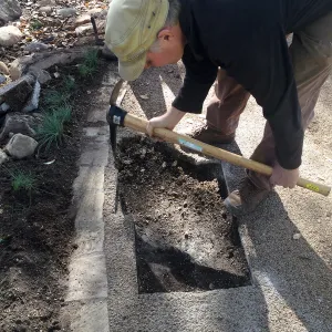 Repair of Eco-Pave path at Water Wise Home Garden