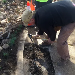 Repair of Eco-Pave path at Water Wise Home Garden