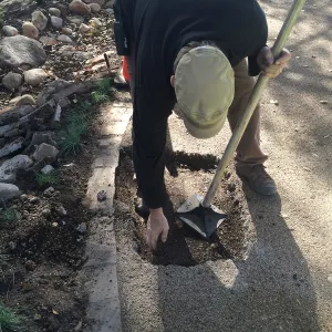 Repair of Eco-Pave path at Water Wise Home Garden