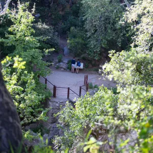 Visitors at Mission Dam