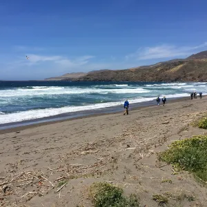 Santa Cruz Island Trip, Group on Christy Beach