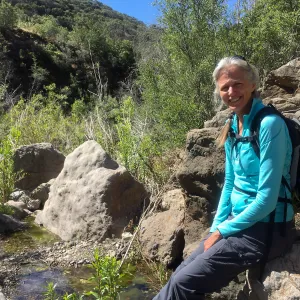 Santa Cruz Island Trip, Nancy Deacon Davis, hiking to La Cascada