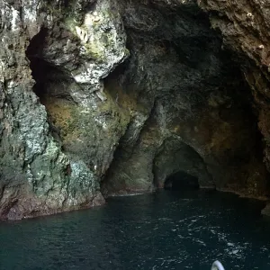Santa Rosa Island Trip, Painted Cave on Santa Cruz Island from boat
