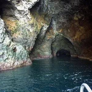 Santa Rosa Island Trip, Painted Cave on Santa Cruz Island from boat