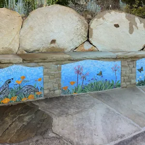 Grammy's Bench with mosaic by Patti Jacquemain
