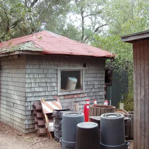 Outbuilding at north east corner of Gane House
