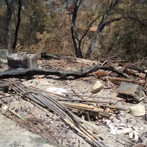Gane House site after Jesusita fire