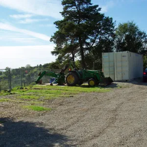 South end of upper parking area looking west