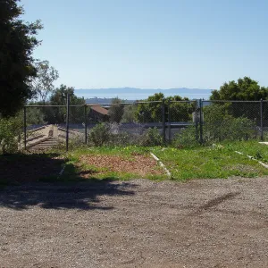 View looking south from upper parking area
