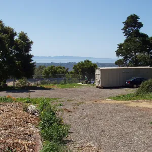 View looking south from upper parking area
