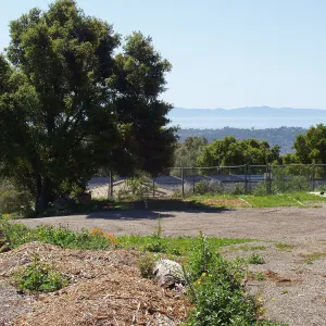 View looking south from upper parking area