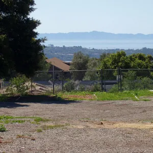 View looking south from upper parking area