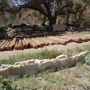 Installation of Herb Parker's â€˜Haven' labyrinth sculpture in Meadow