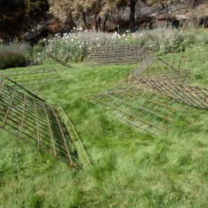 Installation of Herb Parker's â€˜Haven' labyrinth sculpture in Meadow