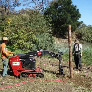 Installation of Herb Parker's â€˜Haven' labyrinth sculpture in Meadow