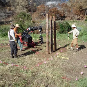 Installation of Herb Parker's â€˜Haven' labyrinth sculpture in Meadow