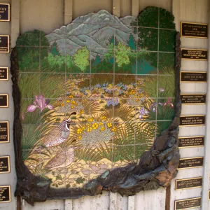 Dedication plaques on Information Kiosk