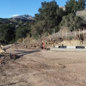 Pritzlaff Conservation Center construction, looking northwest down driveway