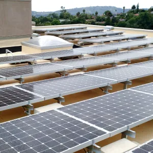 Pritzlaff Conservation Center construction, solar panels on roof