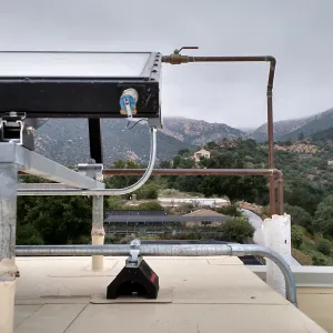 Pritzlaff Conservation Center construction, solar water heating panel detail