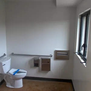 Pritzlaff Conservation Center construction, upstairs restroom