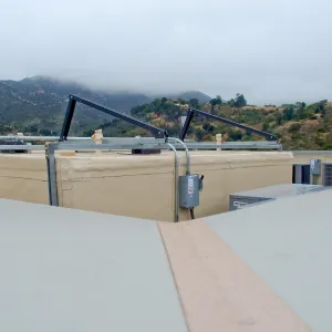 Pritzlaff Conservation Center construction, solar water heating system supports