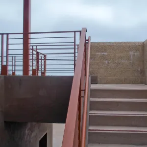 Pritzlaff Conservation Center construction, exterior stairway