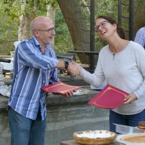SBBG Staff Picnic, 2017, Denise Knapp 5-year service recognition