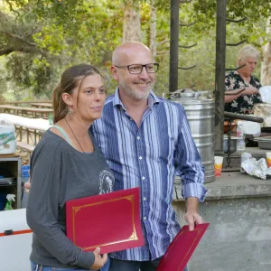 SBBG Staff Picnic, 2017, Heather Wehnau 10-year service recognition