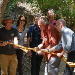 Ribbon cutting, Pritchett Trail renovation