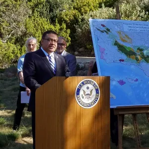 Central Coast Heritage Protection Act press conference, Salud Carbajal