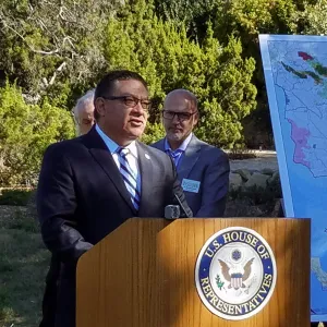 Central Coast Heritage Protection Act press conference, Salud Carbajal