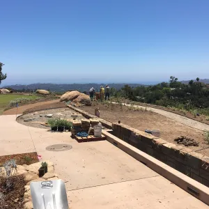 Island View Garden with view of the Island Sculpture display