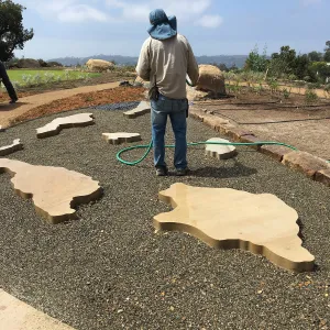 Island View Garden, Finishing the Island Sculpture