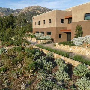 Island View Garden and west face of Pritzlaff Conservation Center