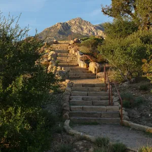 New railing at Island View Garden south steps