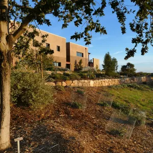 Island View Garden and west face of Pritzlaff Conservation Center