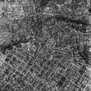 Aerial photograph of SBBG and vicinity