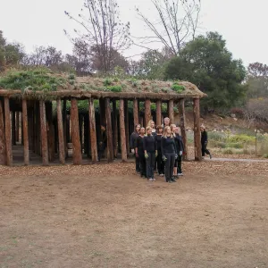 Dancers during opening of Labyrinth: Haven sculpture