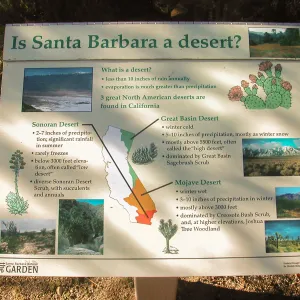 â€œIs Santa Barbara a Desert?â€ interpretive sign