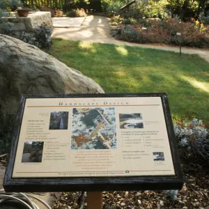 â€œHardscape Designâ€ interpretive sign