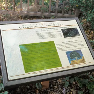 â€œGardening in the Shadeâ€ interpretive sign