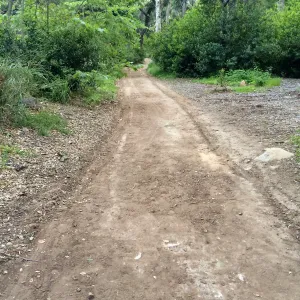 Canyon trail after regrading