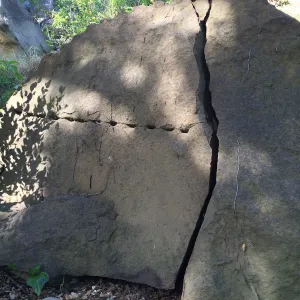 Historic rock drilling in Canyon