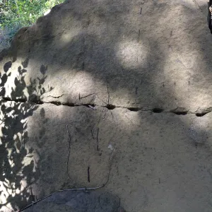 Historic rock drilling in Canyon