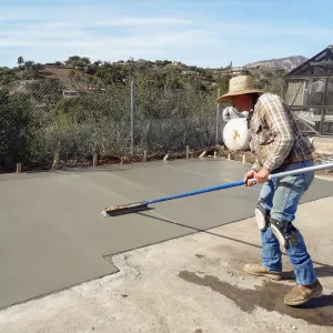 Construction at Hort Unit, new concrete slab