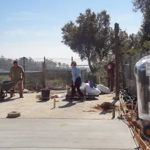 new concrete slab at the Hort unit