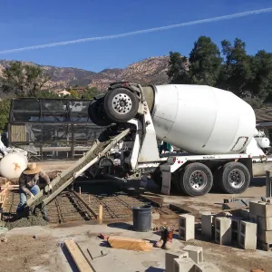 Concrete pour at Hortuculture Unit