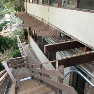 Replacing stairs to the Arroyo room