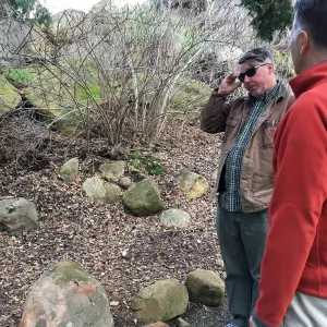 Bruce Reed and Tom Craveiro at the Teahouse garden
